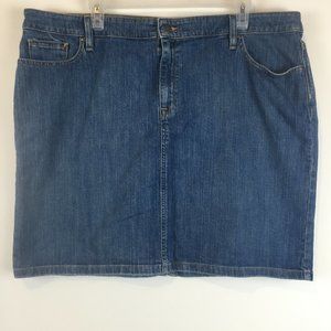L.L. Bean Denim Favorite Fit Skirt